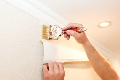 Pose de papier peint à Larringes — revêtements muraux et toiles de verre